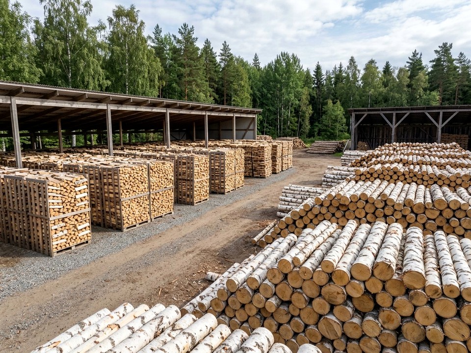 Кругляк берёзовый для распила в Курган